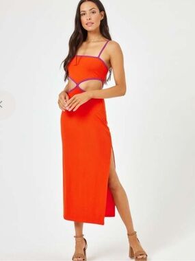 l*space | Dresses | New Lspace Vivienne Midi Dress In Espresso | Poshmark